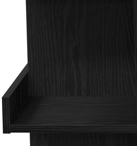 Mesa de Bar em Carvalho Preto com Prateleira de Armazenamento, 100x50x