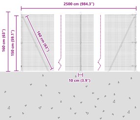 Cerca de Arame Soldado com 13 Postes Flangeados 1,5x25 m Aço Galvaniza