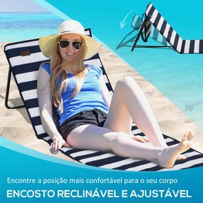 Conjunto de 2 Esteiras de Praia Dobrável Esteiras Acolchoadas com Enco