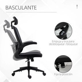 Vinsetto Cadeira de Escritório de Malha Ergonómica Cadeira de Escritór