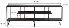 Móvel TV Eze – Antracite – 120x44,5x30 cm
