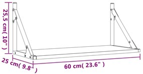 Prateleiras de parede 2pcs derivados de madeira carvalho sonoma