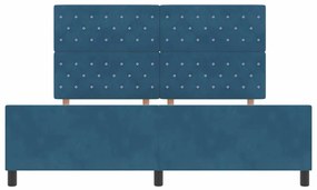 Cama de Veludo Azul Escuro vidaXL 180x200 cm