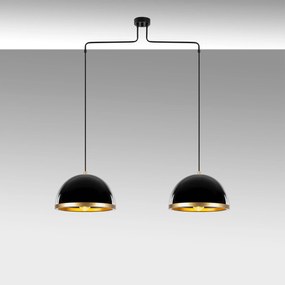 Candeeiro de Teto Fenerci – Preto e Dourado – 100 x 20 x 124 cm