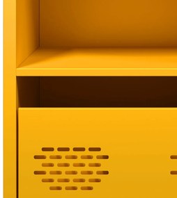 Aparador 68x39x73,5 cm aço laminado a frio amarelo mostarda