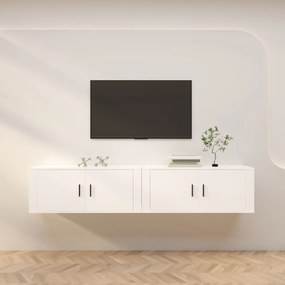 Móveis de TV de parede 2 pcs 100x34,5x40 cm branco