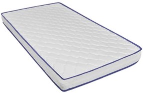 Cama + colchão espuma memória 90x200 cm couro artificial branco