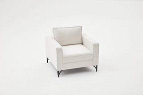 Sofá de 1 Lugar Berlin – Creme e Preto – 90x83x91 cm