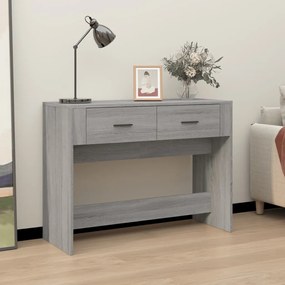 Mesa consola 100x39x75 cm derivados de madeira cinzento sonoma