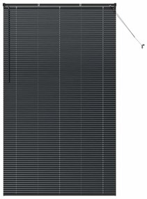 Persiana de Janela com cortinas Outros Manual Preto 80 x 130 cm Alumín