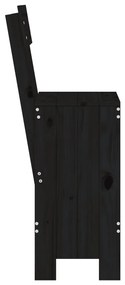 Cadeiras de bar 2 pcs 40x48,5x115,5 cm pinho maciço preto