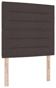 Cama Box Spring com Colchão vidaXL Castanho Escuro 80x200 cm em Tecido