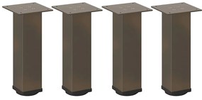Pés para mesa de centro 4 peças aço natural 42-44 cm aço