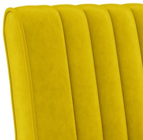 Cadeirão Mali em Veludo Amarelo - Design Nórdico