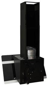 Exaustor de parede 60 cm aço e vidro temperado preto