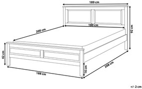 Cama de casal em madeira branca 180 x 200 cm OLIVET Beliani