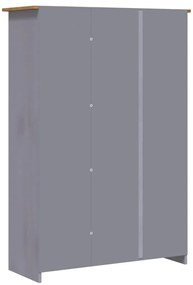 Roupeiro com 3 portas cinzento 118x50x171,5 cm pinho Panamá