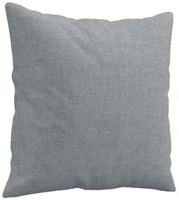 4 pcs conjunto de sofás com almofadas tecido cinzento-claro