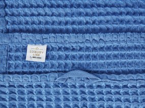 Conjunto de 4 toalhas de algodão azuis AREORA Beliani