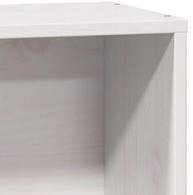 Cama com estante sem colchão 100x200 cm pinho maciço branco