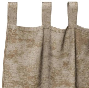 Cortinas de Veludo 2 pcs com Ilhós Champagne 245x140 cm