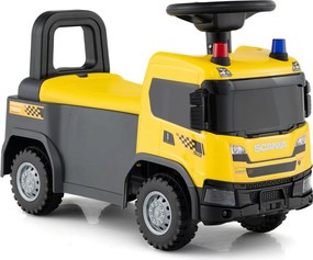 Andarilho carro de bombeiros para crianças com luzes, sirenes e música com arrumação debaixo do assento para crianças a partir dos 18 meses Amarelo