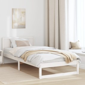 Estrado de Cama Branco Madeira de Pinho Maciça 75 x 190 cm