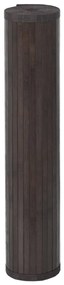 Tapete quadrado 100x100 cm bambu castanho-escuro