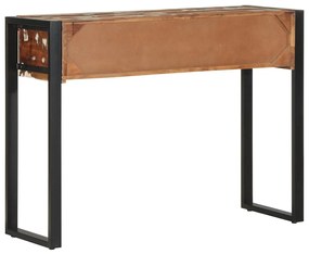 Mesa consola multicor 100x35x75 cm madeira maciça recuperada