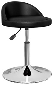 vidaXL Banco de bar couro artificial preto