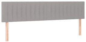 Cama boxspring com colchão 120x190 cm tecido cinzento-claro