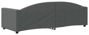 Sofá-cama 80x200 cm tecido cinzento-escuro