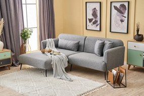 Sofá de Canto Revos – Cinzento – 250 cm x 86 cm x 100 cm