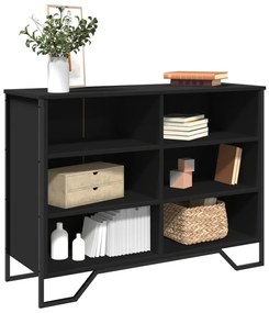 vidaXL Aparador 101x35,5x74,5 cm derivados de madeira preto