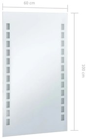 Espelho de parede LED para casa de banho 60x100 cm