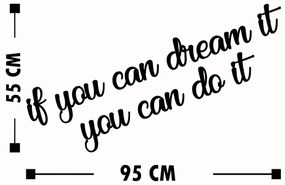 Acessório Decorativo de Parede em Madeira If You Can Dream It You Can