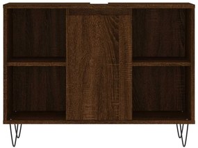 Armário casa banho 80x33x60 cm deriv.madeira carvalho castanho