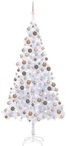 3077581 vidaXL Árvore de Natal artificial pré-iluminada c/ bolas 910 ramos