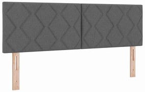 Cama Box com Colchão Cinza Escuro, 140 x 190 cm, Têxtil