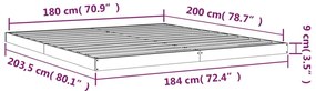 Estrutura cama super king size 180x200 cm pinho maciço branco