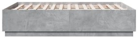 Estrutura de cama 135x190 cm derivados de madeira cinza cimento