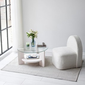 Mesa de Centro Mahal – Branco – 75x40x75 cm