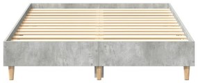 Cama vidaXL 120x190 cm Cinza Concreto em Madeira de Engenharia