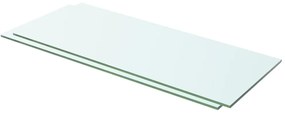 vidaXL Prateleiras 2 pcs 60x20 cm vidro transparente
