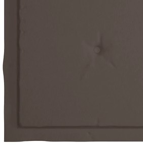 Cadeiras de jardim c/ almofadões cinza-acast. 8 pcs teca maciça
