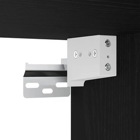 Conjunto de Armário para TV de 4 Peças Montado na Parede - Preto Carva