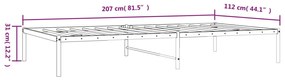 Estrutura de cama 107x203 cm metal branco