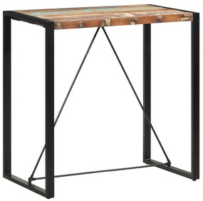 vidaXL Mesa de bar 110x60x110 cm madeira recuperada maciça
