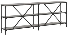 Mesa consola 200x30x75 cm derivados madeira/ferro cinza sonoma