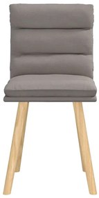 Cadeiras de jantar 2 pcs tecido cinzento-acastanhado
